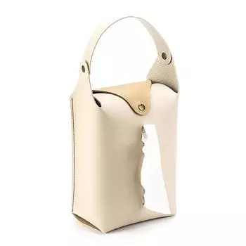 Hanging Leather Pu Car Tissue Box Paper Holder Hanging Tissue Cover Bag Toilet Tissue Storage Bag бежевый
