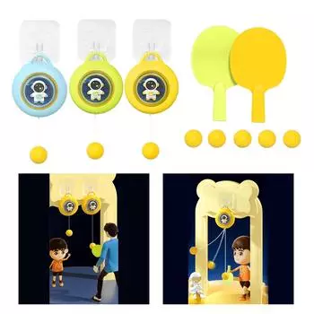 Hanging Table Tennis Training Self Workout Table Tennis Exerciser Set, Pingpong Trainer Pingpong Balls Sparring Device зелёный
