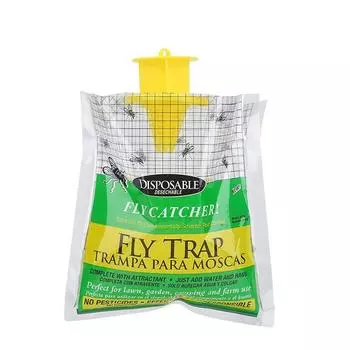 Hanging Trap Fly Water Soluble Bait Powder Plastic Fly Cage Fly Trap Disposable Outside