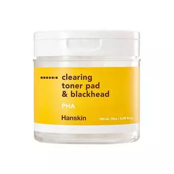 Hanskin Clearing Toner Pad & Blackhead PHA 70ea 180мл