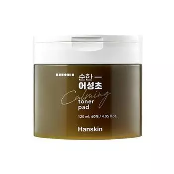HANSKIN Soonhan Houttuynia Calming Toner Pad 60ea 120мл