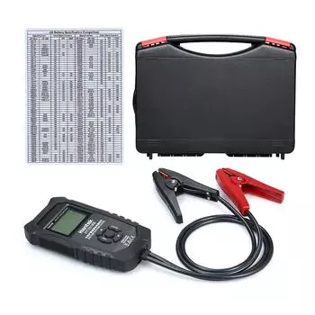 Hantek 6V 12V 24V ЖК-цифровой анализатор автомобильного аккумулятора, диагностический тестер автомобильного аккумулятора чёрный
