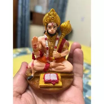 Hanuman Ji Murti for Car Dashboard, Hanuman Idol for Pooja, Hanuman ji Idol for car Dashboard, Balaji Murti 4.5 inch