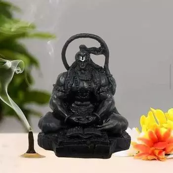 Hanuman Ji Murti Lord Bajrangbali Dhyan Mudra Meditation for Home Car Dashboard Decorative Showpiece - 11 cm чёрный
