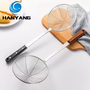 HANYANG Кухонная ложка для горячего горшка Сетка для сушки с изолированной ручкой Сушилка для жарки горячей лапши и рыбы Ситечко для ложки
