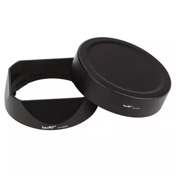 Haoge Lens Hood Metal Square Bayonet for Fujifilm XF50mm F2 R Fuji Fujinon 50mm F2 Lens Hood with Metal Front Cap WR, 50mm/F2 Hood,