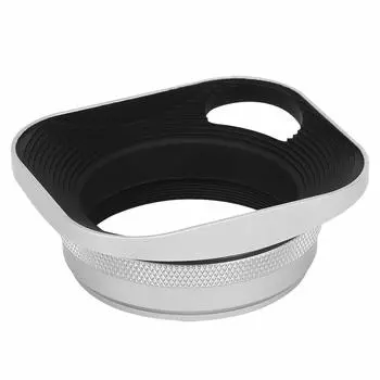 Haoge LH-ES3 Square Metal Lens Hood Hollow Out with 49mm Adapter Ring for Fujifilm FinePix X100 X100S X100T X70 X100F X100V Camera Fujifilm LH-X100