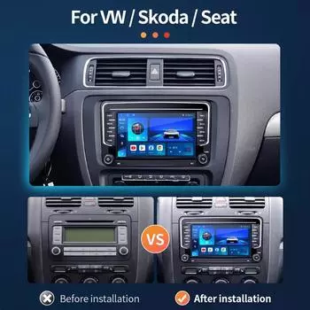 HAOGU Android13 автомобильный радиоприемник с GPS для VW Volkswagen Skoda Octavia Golf 5 6 Touran Passat B6 Polo Jetta 2Din мультимедийный плеер