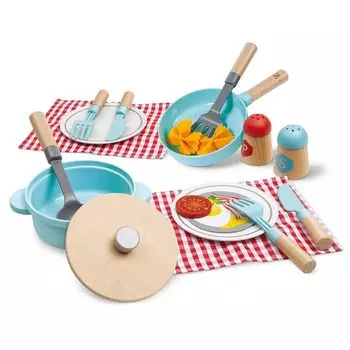Hape Pretend Cooking for ages 3 and Wooden Pretend Cooking E3208 Set, up, Toy,
