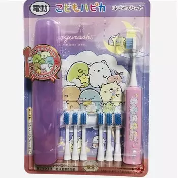 Hapika First Set Character электрическая зубная щетка 6 сменных щеток Sumikkogurashi детская +