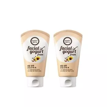 HAPPY BATH Действительно мягкая очищающая пенка для лица с йогуртом, 120 г, 2 шт.