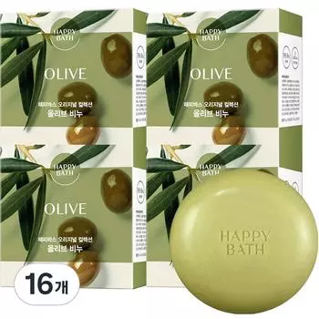 Happy Bath Original Collection Soap Olive Scent, 90g, 16 pieces