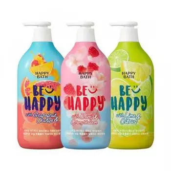 Happy Bath Smile гель для душа 900 г Выберите 1 из 3 Осветляющий Расслабляющий Оздоровительный Brightening Grapefruit and Orange 900g