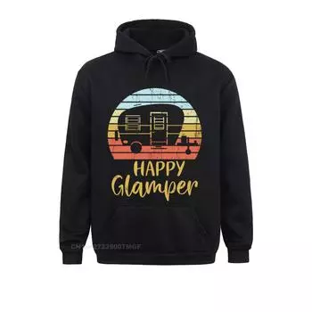 Happy Glamper забавный Glamping Glamper Queen of the Camper пуловер с капюшоном летние толстовки модные новые толстовки 2XL