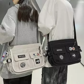 Harajuku мужские нейлоновые сумки через плечо для женщин сумка-мессенджер для девочек школьные сумки для книг молодежные холщовые сумки через плечо No astronaut doll
