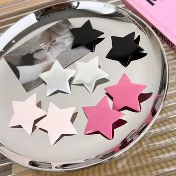 Harajuku Y2K Sweet Cool Простые заколки со звездами, заколки для волос с заколками для женщин, боковой зажим