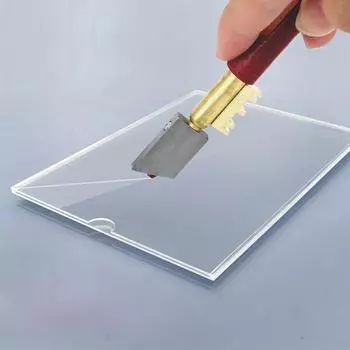 Твердый сплав DIY Ремонт зеркала плитки Отдельные инструменты Одиночный алмазный резак для стекла 17 мм Портативный стеклянный алмазный резак коричневый