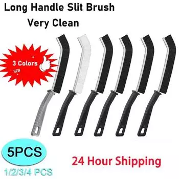 Hard-Bristled Crevice Cleaning Brush Gap Cleaning Brush Tool All-Around Stiff Angled Bristles for Bathroom Kitchen Cleaning Tool 1PC