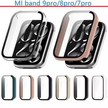 Hard Edge Shell для Xiaomi Band 9 PRO Защитный чехол Закаленная пленка Защитный чехол для Mi Band 8pro 7pro Аксессуары xiaomi band 9pro
