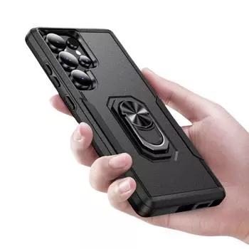 Hard Shockproof Cases for Samsung Galaxy S24 Ultra FE Plus 5G Dual Layer Case for Galaxy S24 FE чёрный