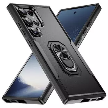 Hard Strong Precise Cutouts Case for Samsung Galaxy S24 Ultra Plus FE Protective Bag for Galaxy S24 FE чёрный