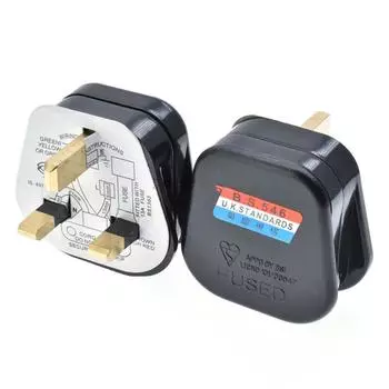 Hardware Accessories Assembled British Standard Triangle Wiring Head Converters Adapter Power Plug чёрный