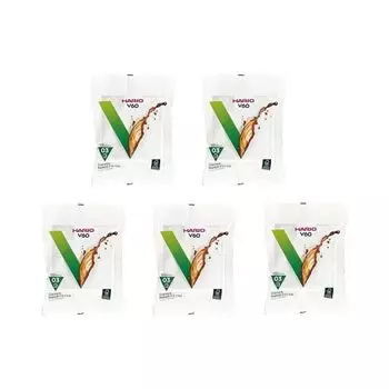 Hario genuine product paper filter compatible with 03 size 1 to 6 500 pieces pieces pack x 5 pieces for V60 coffee dripper White VCF-03-100W [for