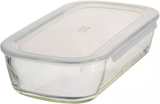 HARIO Made in Japan Glass Storage Container Square 1400ml BUONO kitchen Clear Heat-resistant