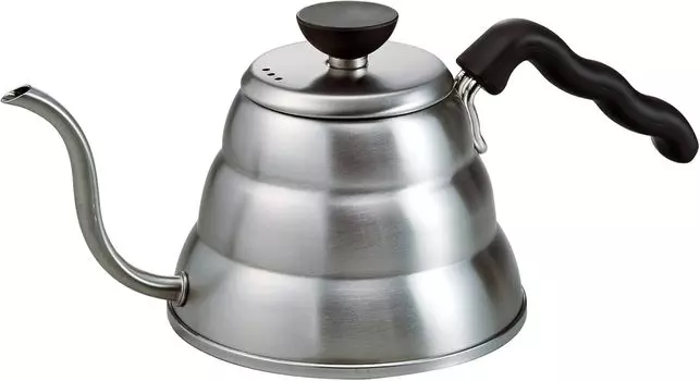 HARIO V60 Drip Практичная емкость 600 мл Совместимость с прямыми линиями Серебро Сделано в Японии Подарок Отличный подарок Чайник/Vo-no Fire/IH [VKBR-100-HSV]