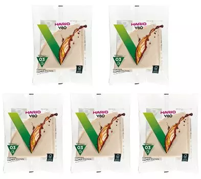 HARIO V60 paper filter 03M for 1 to 6 500 misarashi cups, pieces, VCF-03-100M