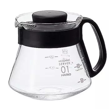 HARIO V60 Range Server 360 мл для чашек Черный кофейный сервиз из термостойкого стекла Сделано в Японии 1~3 XVD-36B