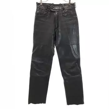 HARLEY DAVIDSON 90s Old Leather pants W30 black Bike wear Men s Used