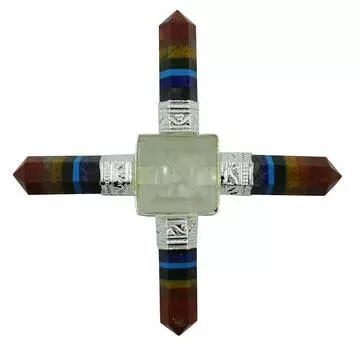 Harmonize Crystal Pyramid Multistone 4 Point Extender Reiki Healing Crystal Spiritual Energy