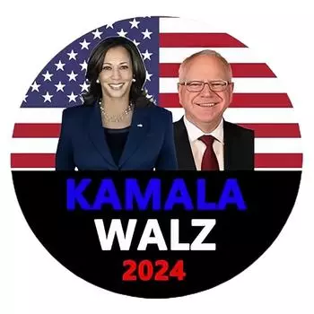 Harris Walz 2024 Президентские значки Брошь Декор Круглые Круглые Значки (Стиль А)