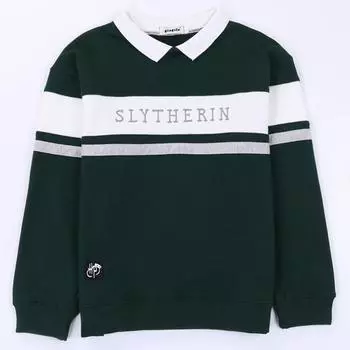 Harry Potter Hogwarts School Sweater Embroidery Uniform Hoodies Pullover Tops DarkGreen,2XL
