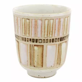 Hasami ware teacup small tile art red красный