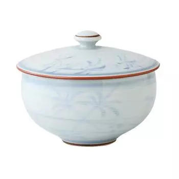 Hasamiyaki Sencha with flower and flower pattern inside and outside 64554 lid,