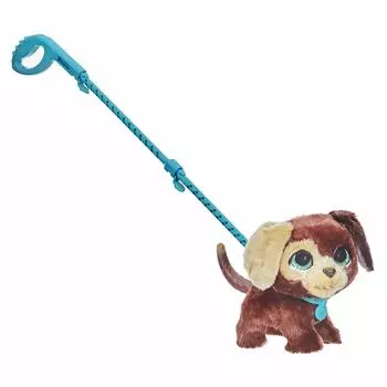 Hasbro Fur Real Прогулочная Собака (Темно коричневый) 2.0 электрическая плюшевая игрушка интерактивная игрушка для ходьбы собака мягкая собака веселые звуки и свет ходячая игрушка для девочек возраст 4+