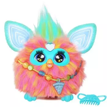 Hasbro Furby Coral интерактивная игрушка для мальчиков и девочек в возрасте 15 лет включает в себя модную аниматронную электрическую плюшевую игрушку для детей F6744 подлинная новая модель коралловый