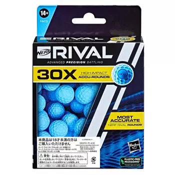 Хасбро (ХАСБРО) Nerf Rival RIVAL Accuball 30 штук, в комплект входят 30 Accuball, высокоточный Accuball, можно использовать с бластерами серии Nerf Rival