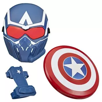Hasbro MARVEL Капитан Новый Мир Набор для ролевой игры Игрушки супергероев для детей от 5 лет F9305 Оригинальный продукт Америка Маска, Щит, Перчатка, 5+