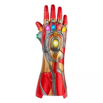 Hasbro MARVEL Marvel Legends Series Электрическая перчатка Железного человека с подвижными электронными огнями и съемными камнями бесконечности F0196 Подлинная
