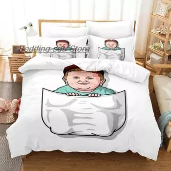 Hasbulla Magomedov Fighting Meme Bedding Set Single Twin Full Queen King Size Bed Set Teenager Bedroom Duvetcover Sets 70x133cm 2pcs