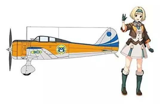 Hasegawa Kotobuki Squadron in the Wilderness Takeoff Girls in the Sky Type 97 Fighter Gaden Shokai Specification Stand Figure Scale Plastic Model