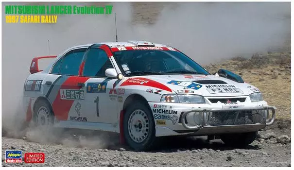 Hasegawa Mitsubishi Lancer Evolution IV 1997 Safari Rally Пластиковая модель 20395 1/24