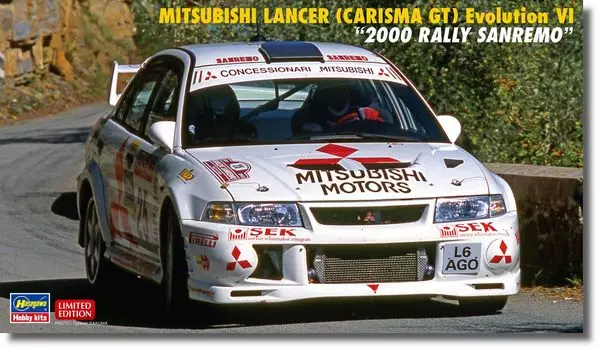 Hasegawa Mitsubishi Lancer Evolution VI 2000 Rally Sanremo Пластиковая модель 20712 1/24 (Харизма GT) (Машина)