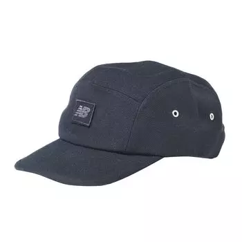 Hat Cap 5 Panel Flat Cap BK [New Balance] (LAH43004) (Black)