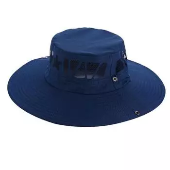 Hat Summer Bucket Hat UV Protection Sun Protection Hat Sun Hat Men s Cut Out Travel Sun Hat Men s Bucket Hat Hot Navy blue