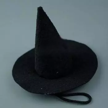 Hat Witch Pet Costume Accessory With Pumpkin And Bat Designs For Wear Halloween StyleJ