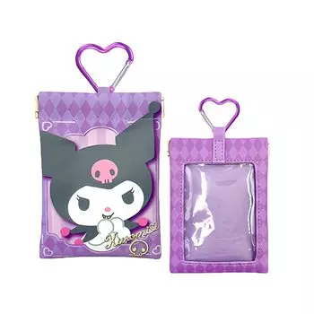 Hatayama Shoji Sanrio прозрачный чехол с пружинным креплением и отверстием для крепления аксессуаров, карабин S, любимый размер Kuromi: приблизительно. Ш9 x В12см 34202157